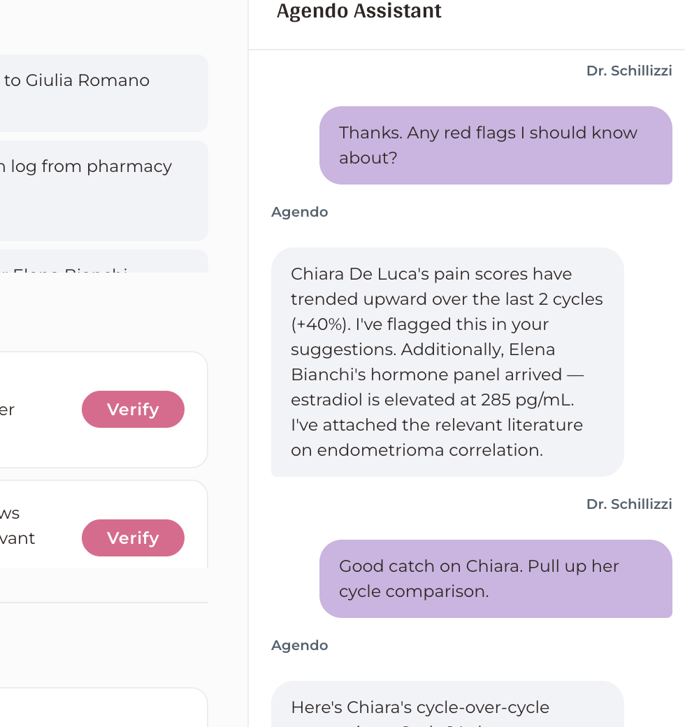 Agendo AI surfacing patient red flags before the visit